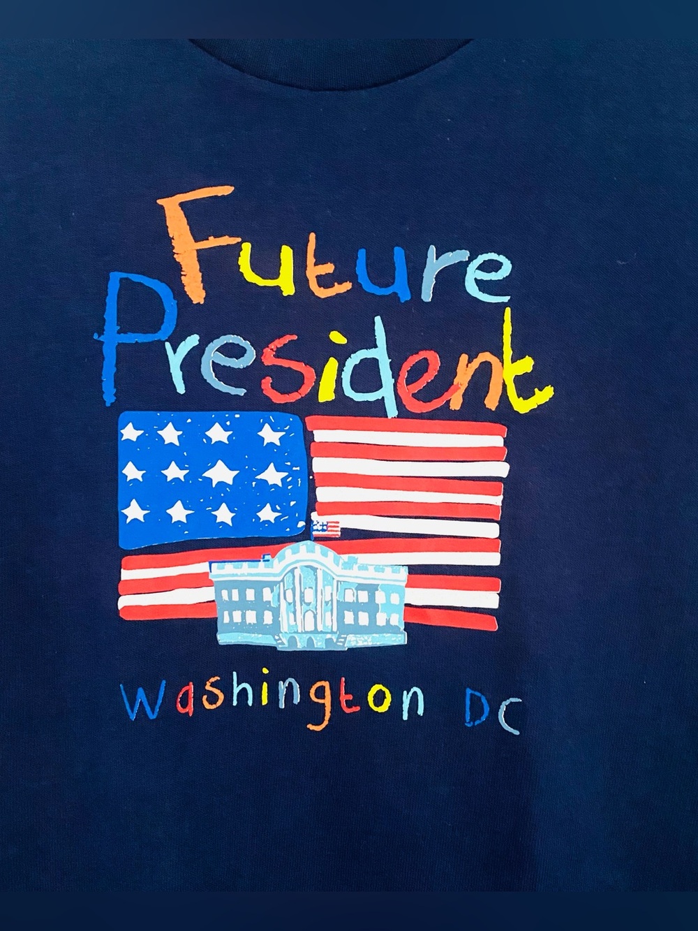 👍🏽Kids Blue “Future President” Graphic Print T-Shirt SZ L (Y)
